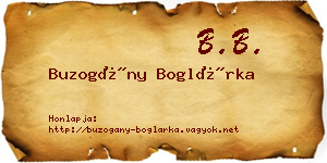 Buzogány Boglárka névjegykártya
